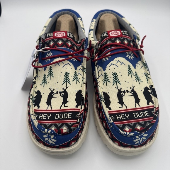 Hey Dude Wally‎ Holiday Cheers - Holiday White/Multi Sz Mens 12